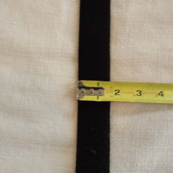 Vintage Fairweather Genuine Leather Black Belt | Gold Tone Ornate Buckle & Tip